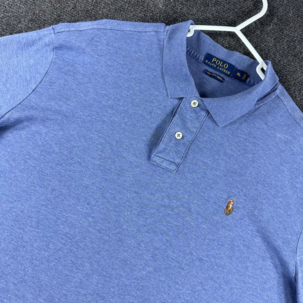 Polo Ralph Lauren Polo Shirt Mens XL Extra Large Blue Pima Cotton Short Sleeve